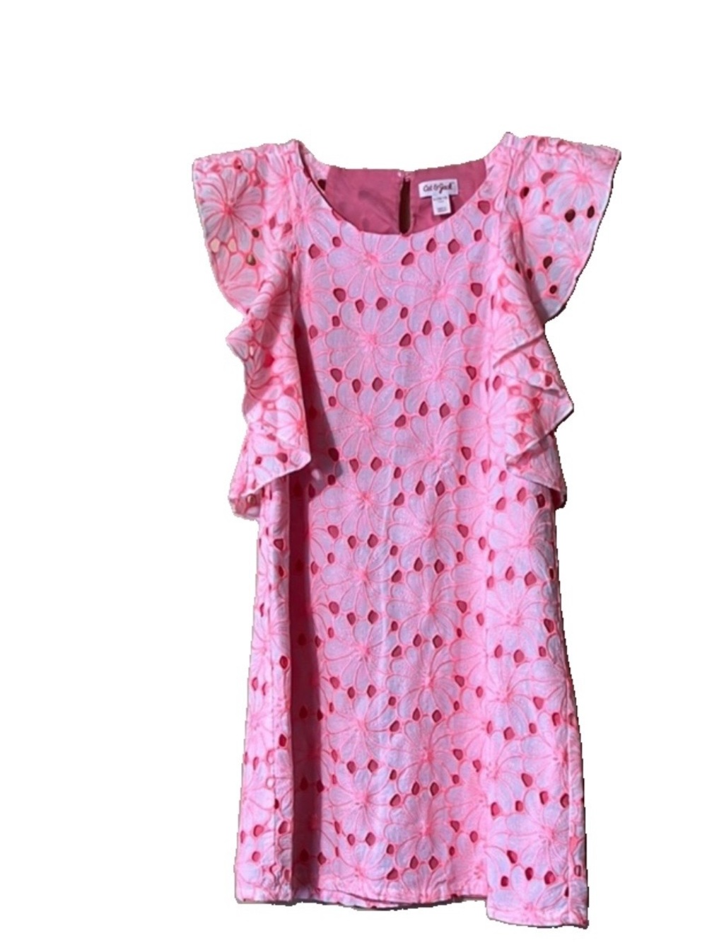 Cat & Jack Pink Ruffled Sundress Flutter Sleeveless